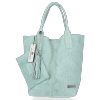 GEANȚĂ DIN PIELE shopper bag Vittoria Gotti mentă B23